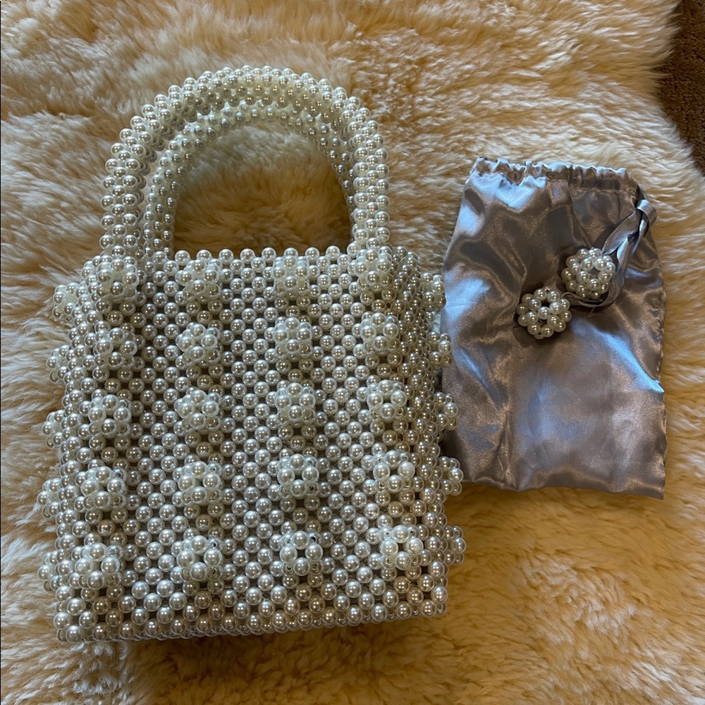 Magic Handbags Women Bags Pearl Handmade Beaded Tote Evening Bag Clutches Pouch